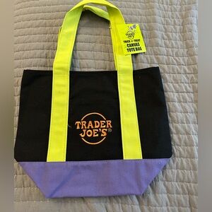 Black and Purple Canvas Tote Bag